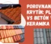 Porovnanie krytín: Plech vs Betón vs Keramika